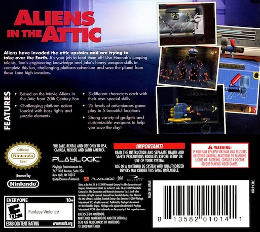 Aliens In The Attic — box-2D-back (US)