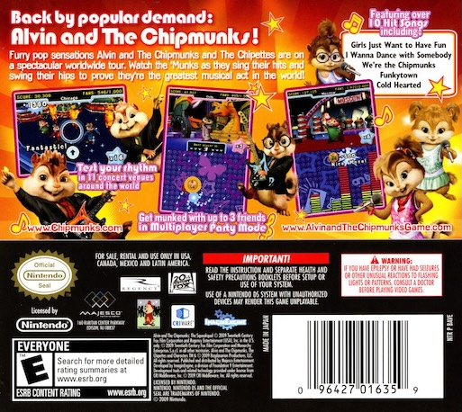 Alvin And The Chipmunks - The Squeakquel — box-2D-back (US)