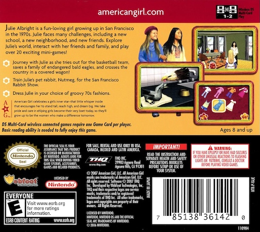 American Girl - Julie Finds A Way — box-2D-back (US)