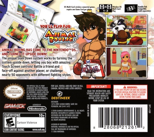 Animal Boxing — box-2D-back (US)