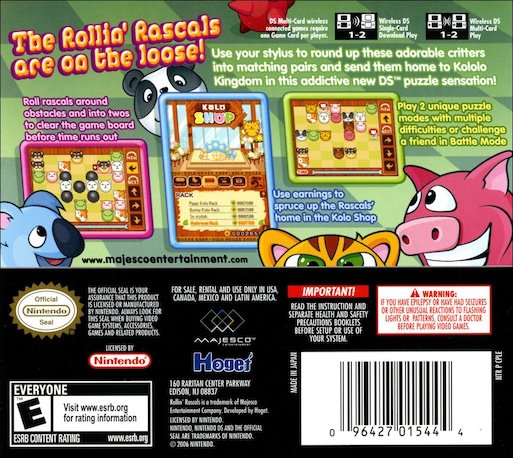 Rollin' Rascals — box-2D-back (US)