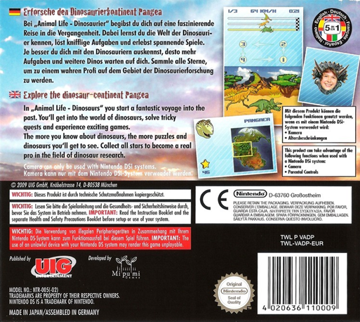 Animal Life - Dinosaurs — box-2D-back (EU)