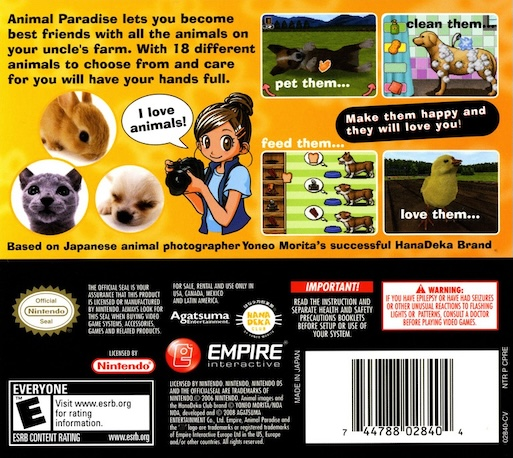 Animal Paradise — box-2D-back (US)