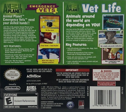 Animal Planet - Vet Collection — box-2D-back (US)