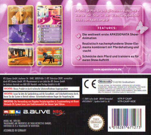 Apassionata - Die Galanacht Der Pferde - Meine Show — box-2D-back (DE)