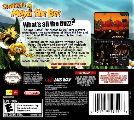 Bee Game, The — box-2D-back (US)