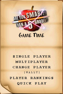 Are You Smarter Than A 5th Grader - Game Time — sstitle (WOR)