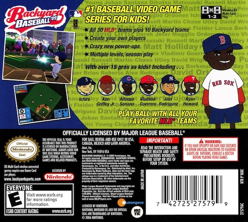 Backyard Baseball '09 — box-2D-back (US)