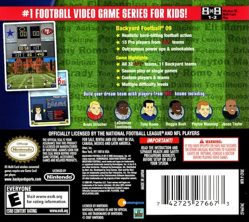 Backyard Football '09 — box-2D-back (US)