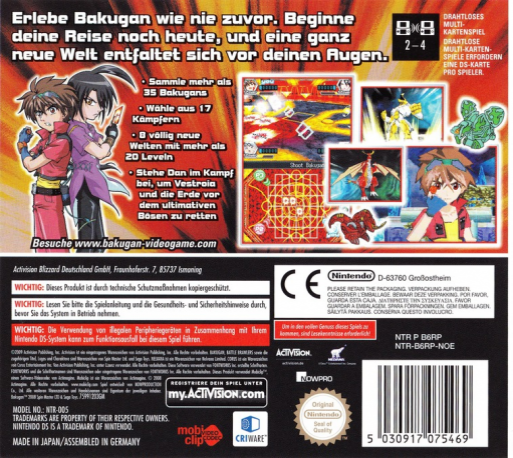 Bakugan Battle Brawlers — box-2D-back (DE)