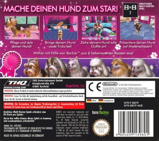 Barbie - Groom And Glam Pups — box-2D-back (DE)