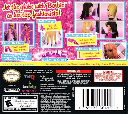 Barbie - Star De La Mode — box-2D-back (US)