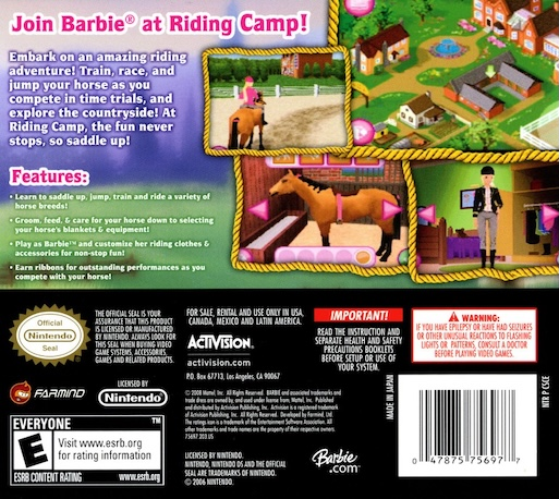 Barbie Cavalière - Stage D'equitation — box-2D-back (US)