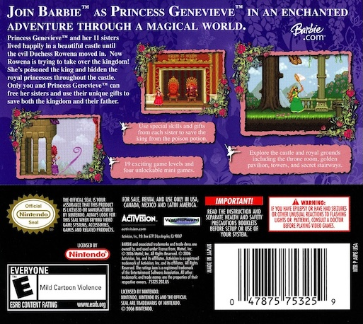 Barbie In The 12 Dancing Princesses — box-2D-back (US)