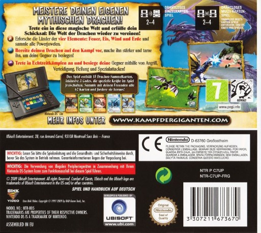 Battle Of Giants - Dragons — box-2D-back (DE)