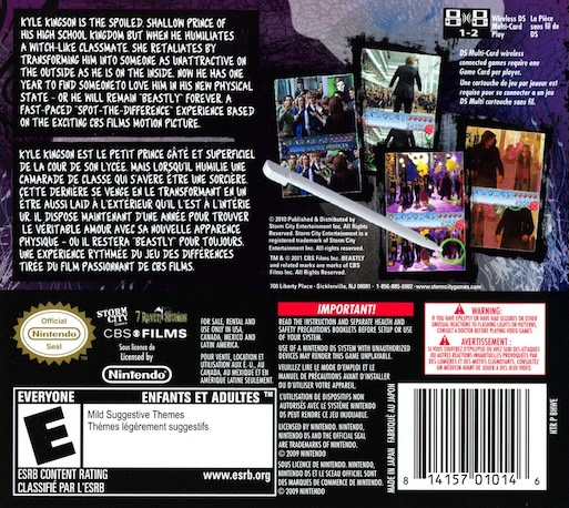 Frantic Foto - Beastly — box-2D-back (US)