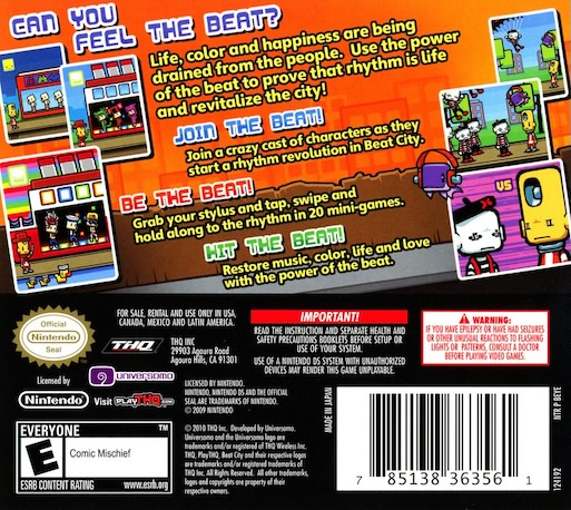 Beat City — box-2D-back (US)