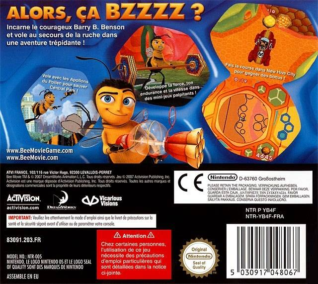 Bee Movie - Le Jeu — box-2D-back (FR)