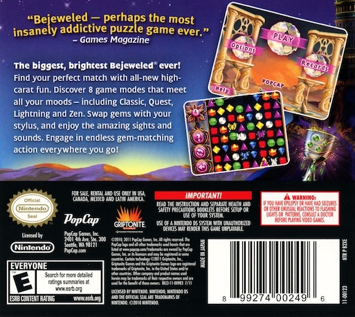 Bejeweled 3 — box-2D-back (US)