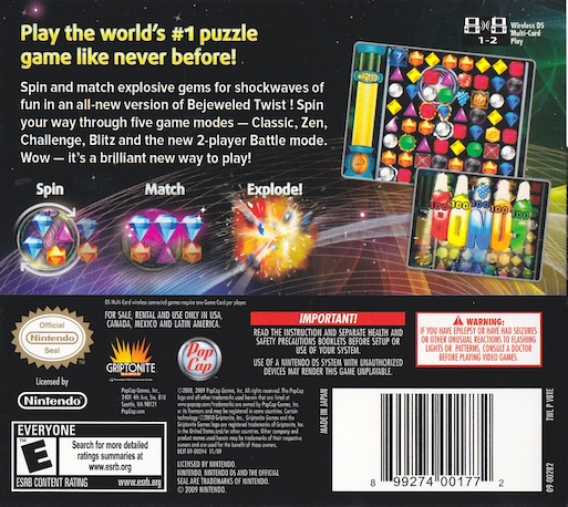 Bejeweled Twist — box-2D-back (US)