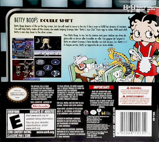 Betty Boop's Double Shift — box-2D-back (US)