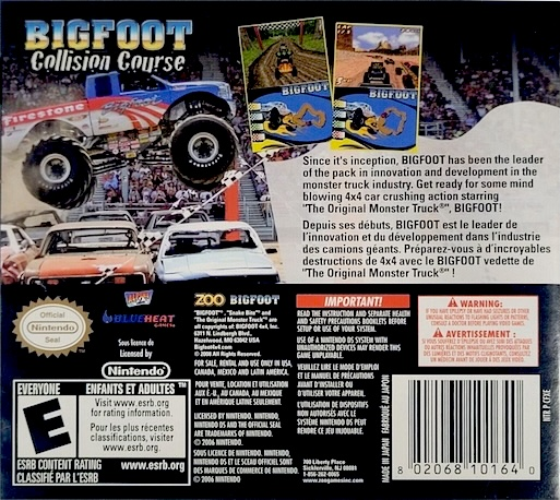 Bigfoot Collision Course — box-2D-back (US)
