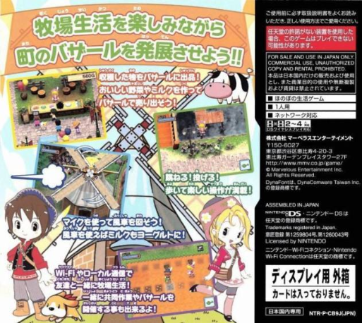 Harvest Moon - Grand Bazaar — box-2D-back (JP)