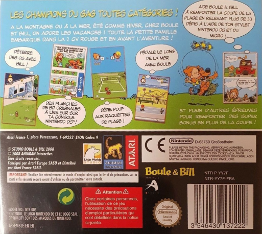 Boule And Bill - Vive Les Vacances! — box-2D-back (FR)