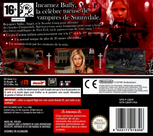 Buffy The Vampire Slayer - Sacrifice — box-2D-back (FR)