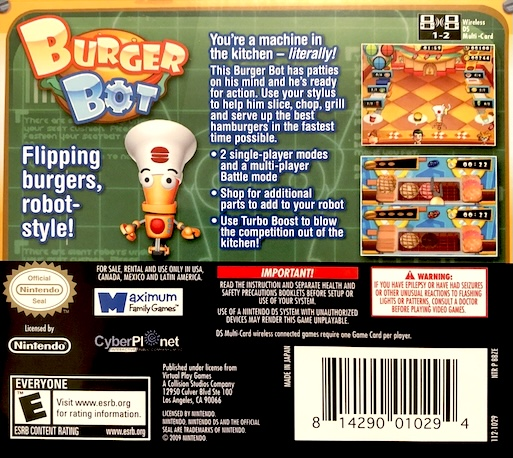Burger Bot — box-2D-back (US)