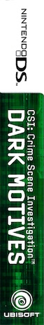 Csi - Crime Scene Investigation - Dark Motives — box-2D-side (US)