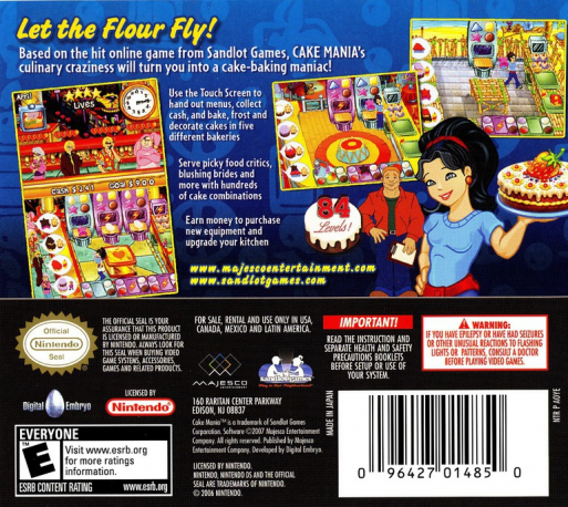 Cake Mania 3 — box-2D-back (US)