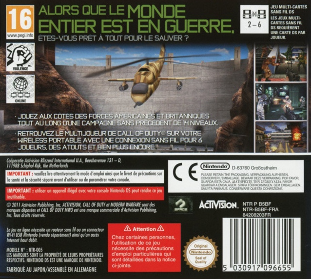 Call Of Duty - Modern Warfare 3 - Defiance — box-2D-back (FR)