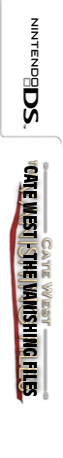 Cate West - The Vanishing Files — box-2D-side (US)