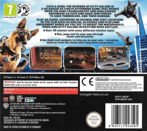Cats & Dogs - The Revenge of Kitty Galore — box-2D-back (EU)