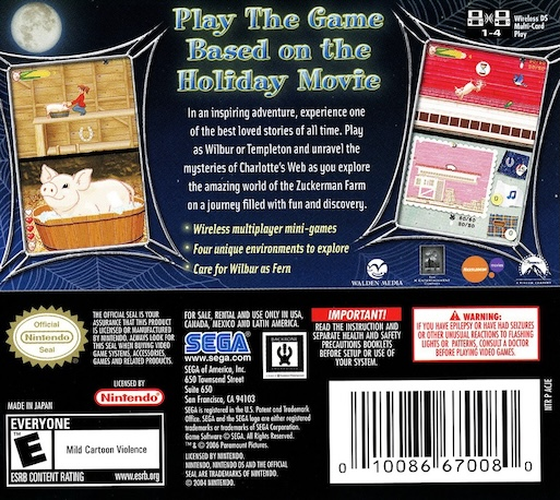 Charlotte's Web — box-2D-back (US)