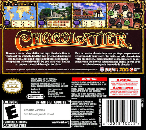 Chocolatier — box-2D-back (US)