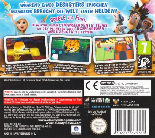 Tempête De Boulettes Géantes — box-2D-back (DE)