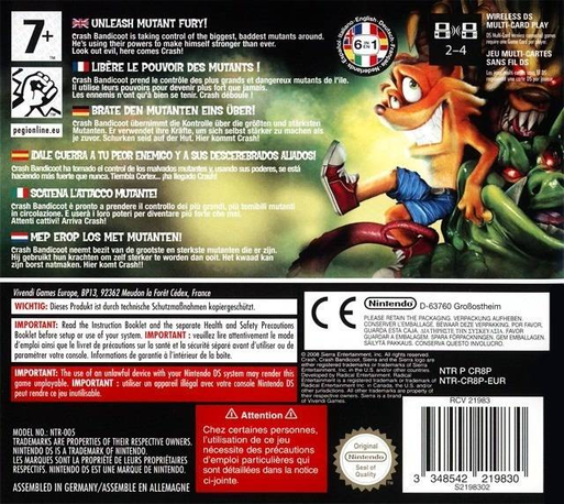 Crash - Mind Over Mutant — box-2D-back (EU)