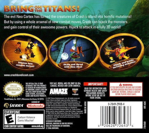 Crash Of The Titans — box-2D-back (US)
