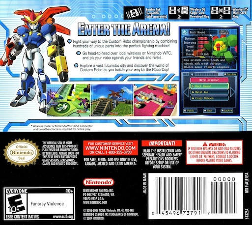 Custom Robo Arena — box-2D-back (US)