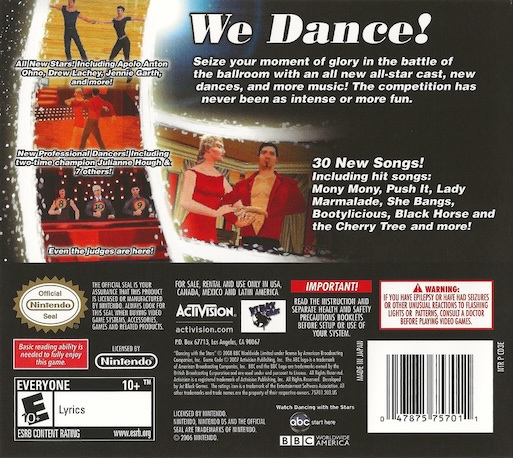 Dancing With The Stars - We Dance! — box-2D-back (US)