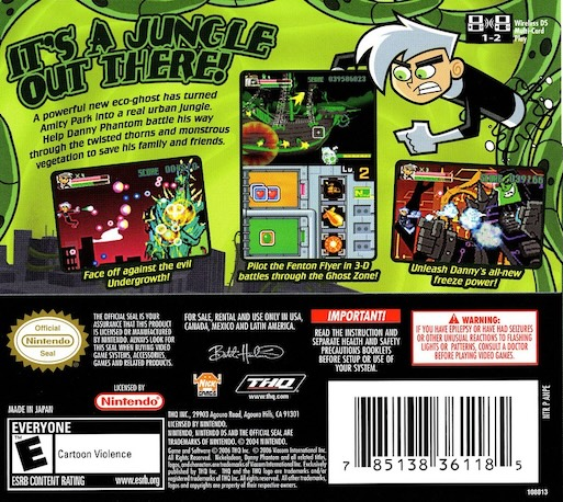 Danny Phantom - Urban Jungle — box-2D-back (US)
