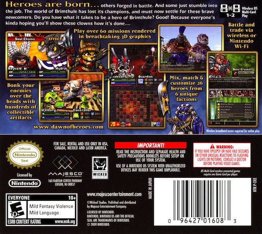 Dawn Of Heroes — box-2D-back (US)