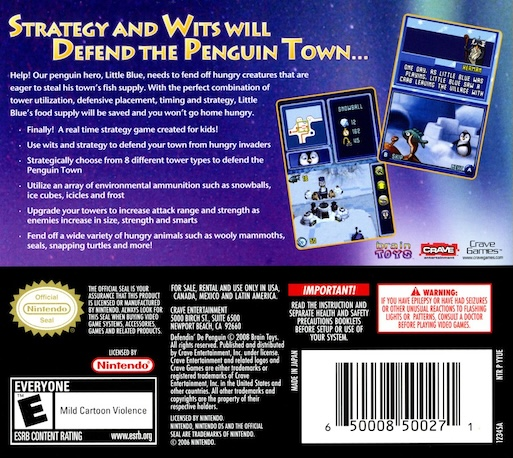 Defendin' Depenguin — box-2D-back (US)