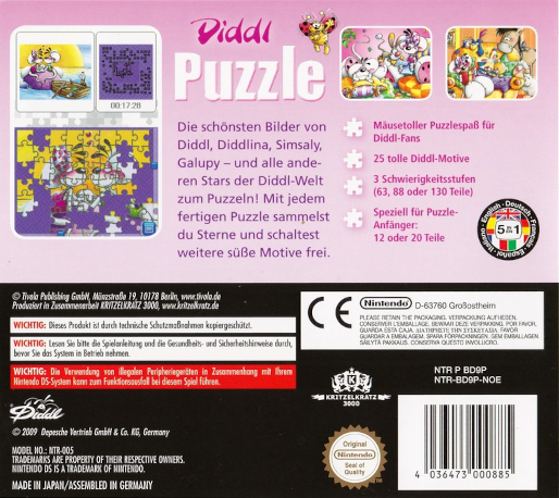 Diddl Puzzle — box-2D-back (DE)