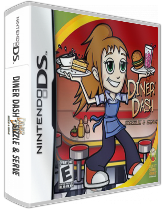 Diner Dash - Sizzle And Serve — box-3D (US)