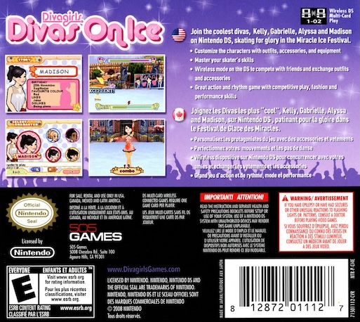 Diva Girls - Divas On Ice — box-2D-back (US)