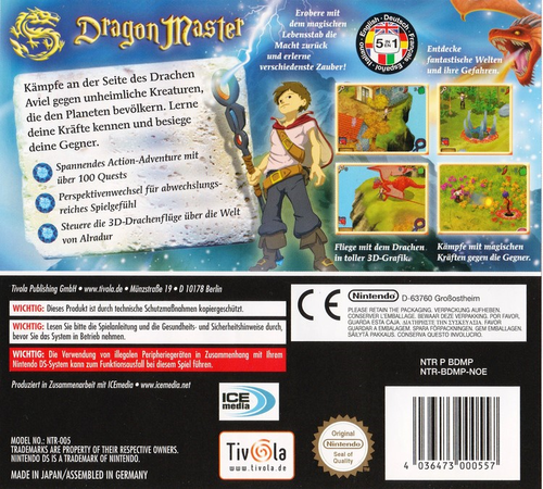Dragon Master — box-2D-back (DE)