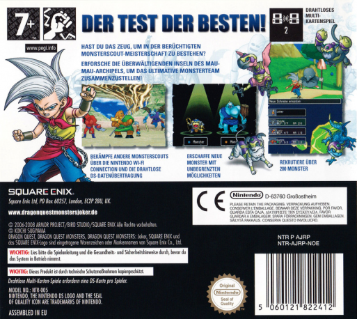 Dragon Quest Monsters - Joker — box-2D-back (DE)